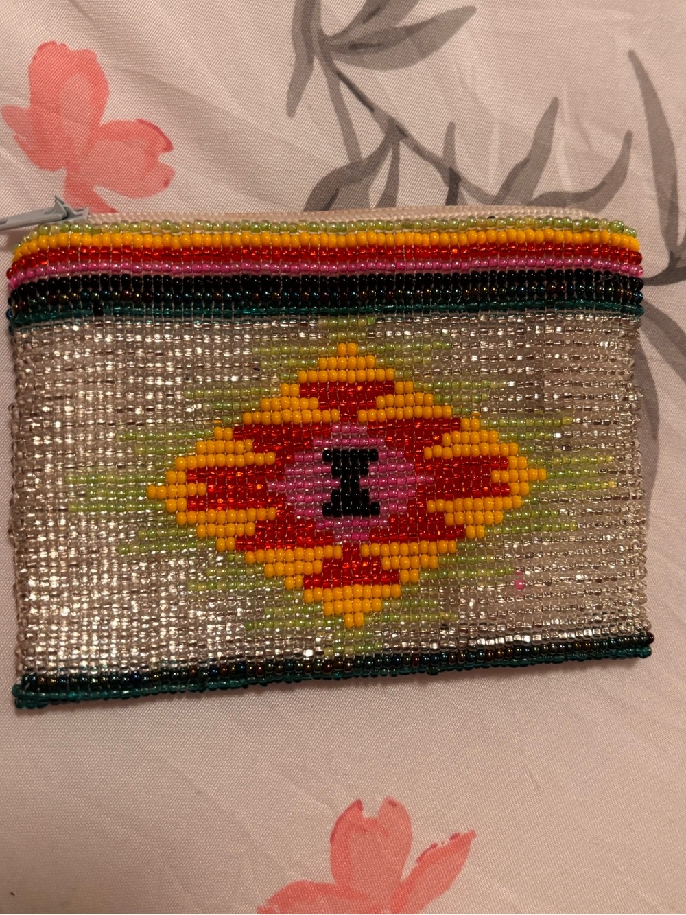 Hand-Beaded Multicolor Women’s Coin Purse